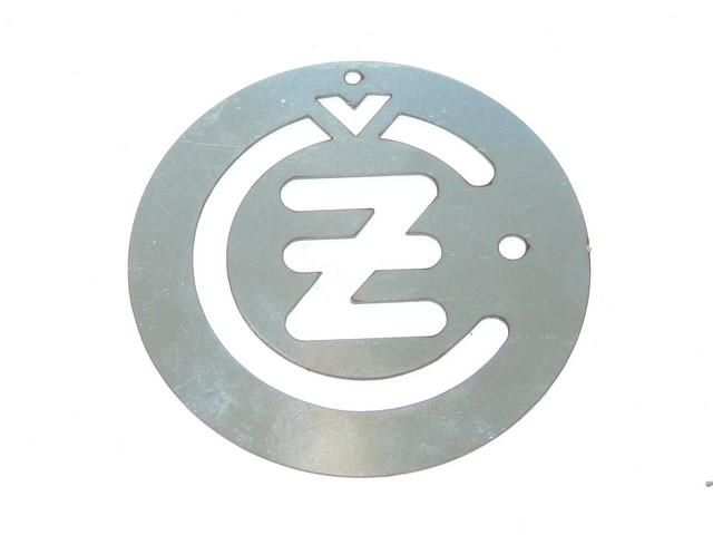 Logo CZ gloss stainless steel Φ60 - ČZ 125/150