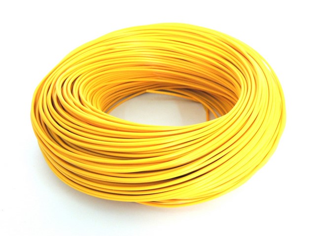 Cable 0,75 mm - YELLOW (price per meter)