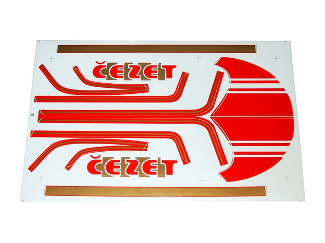 Set of stickers, RED/GOLD - ČZ 472