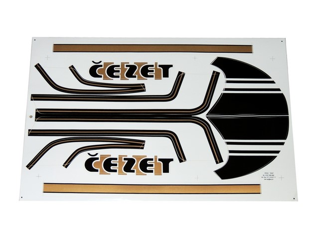 Set of stickers, BLACK/GOLD - ČZ 472