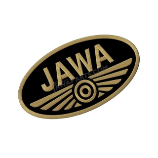 Iron-on logo (10x5,5cm) BLACK-GOLD - JAWA