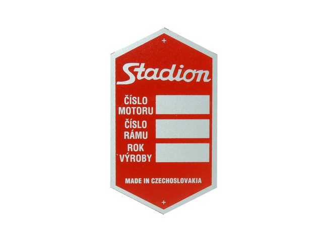 Type label, PRINTED, RED - Stadion