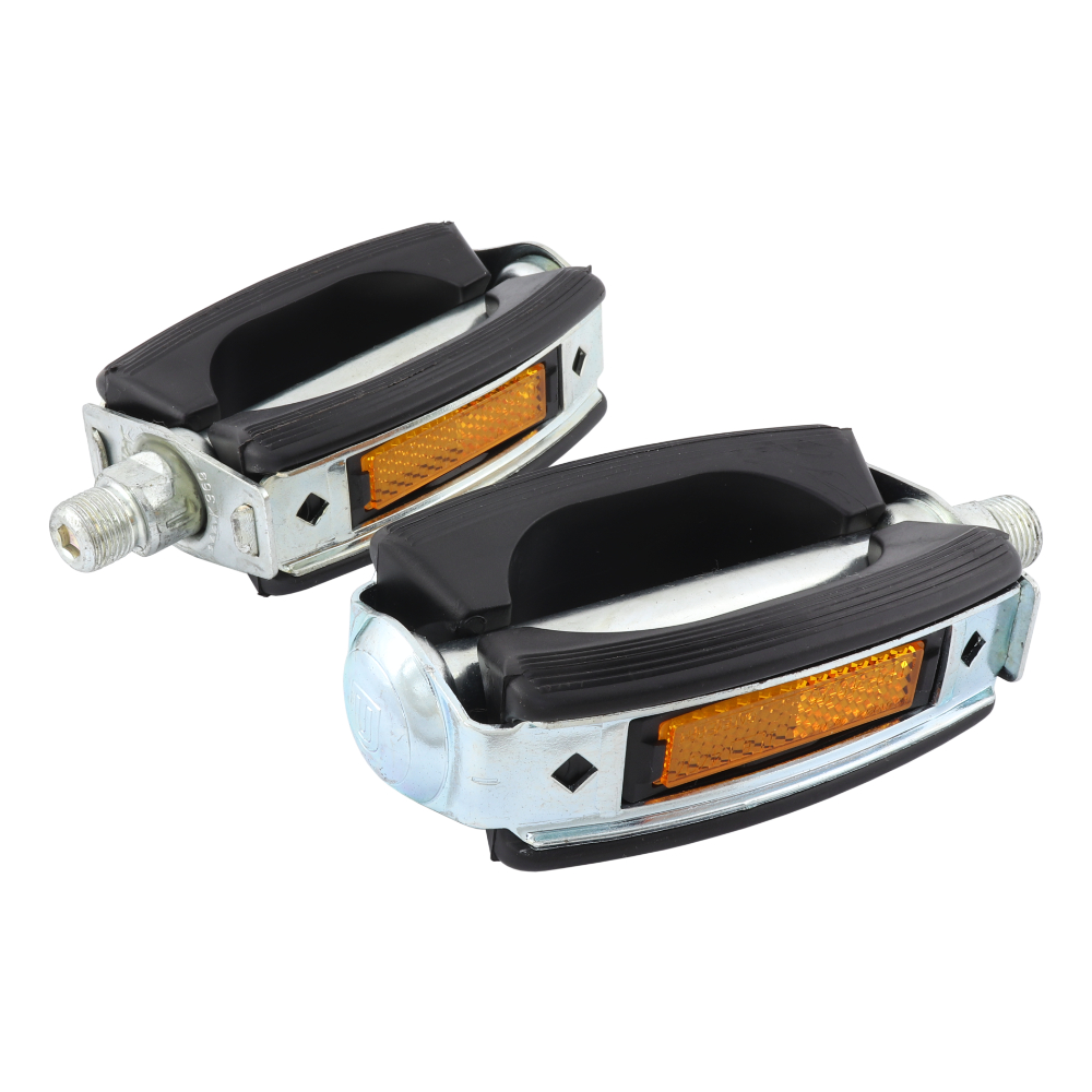 Pedals with reflector "RETRO", WHITE