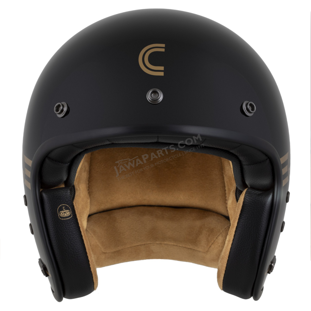 Helmet (3XL) ESO JAWA PÉRÁK, CASSIDA (BLACK PEARL/GOLD)