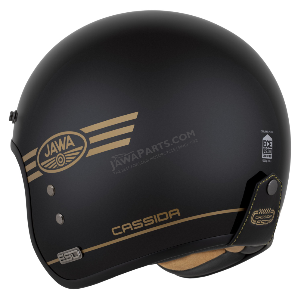 Helmet (3XL) ESO JAWA PÉRÁK, CASSIDA (BLACK PEARL/GOLD)