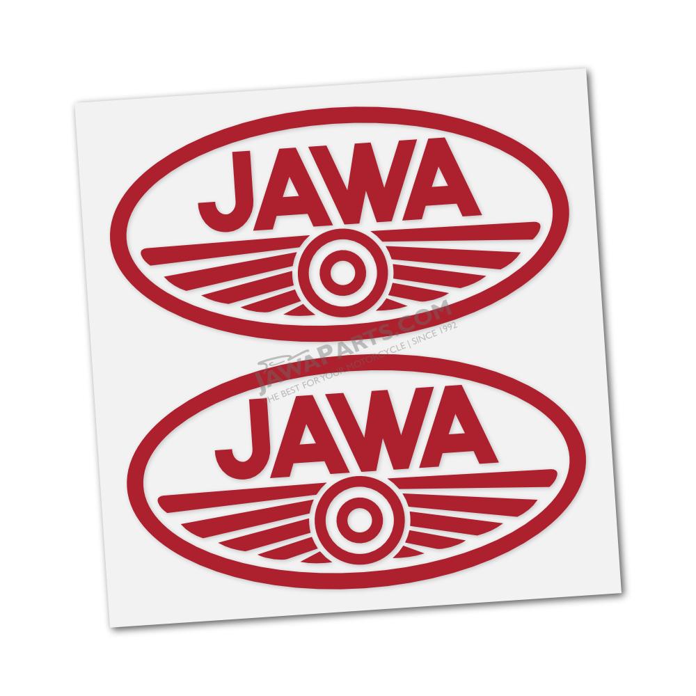 Sticker JAWA (logo), RED (2pcs)