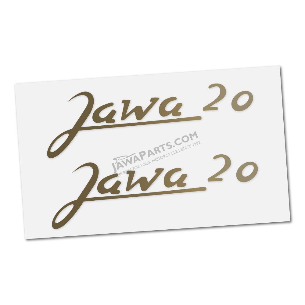 Sticker JAWA 20 (inscription), GOLD (2pcs)