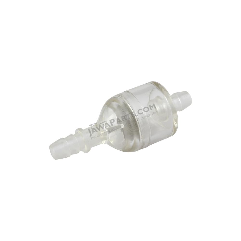 Fuel filter, ROUND (clear) - UNI