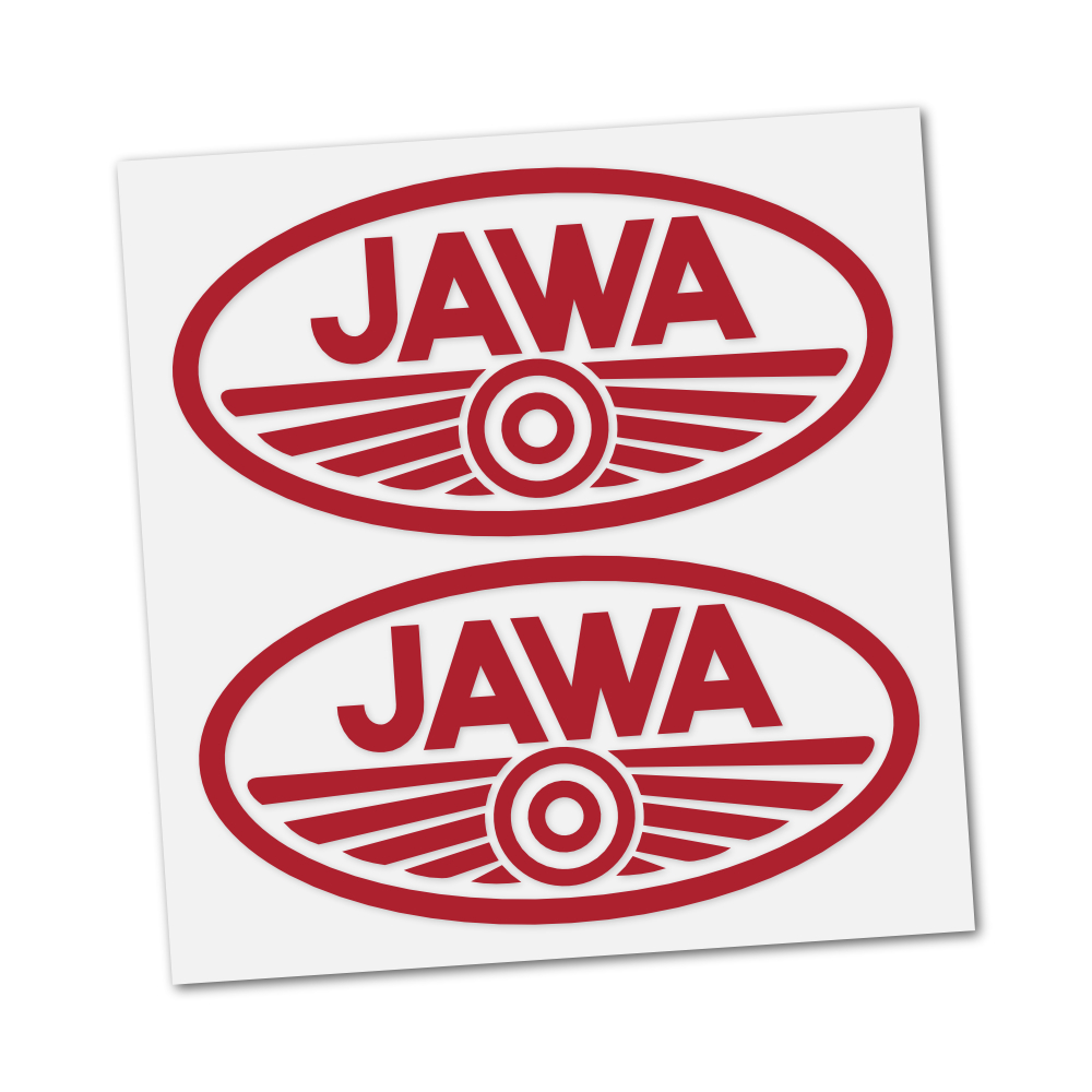 Sticker JAWA (logo), RED (2pcs)