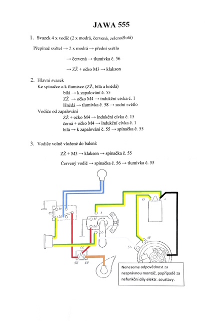 Wireharness  - JAWA 50 555