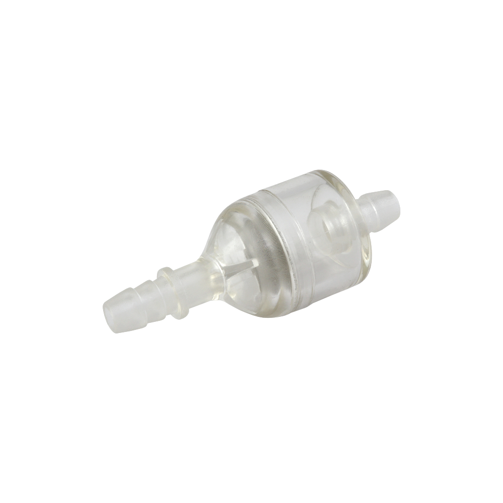 Fuel filter, ROUND (clear) - UNI