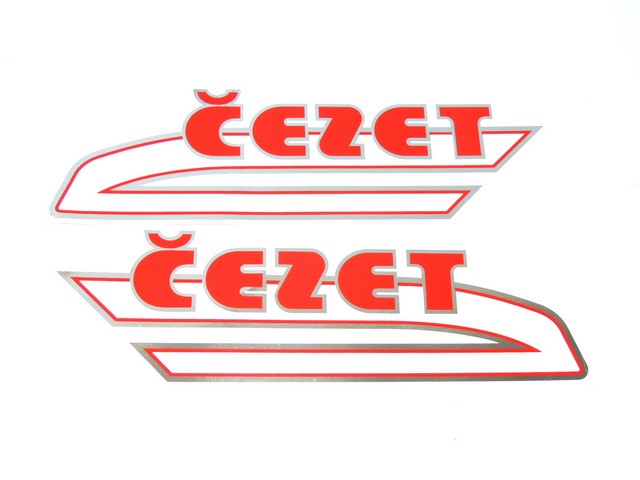 Sticker ČEZET red- set 2pcs