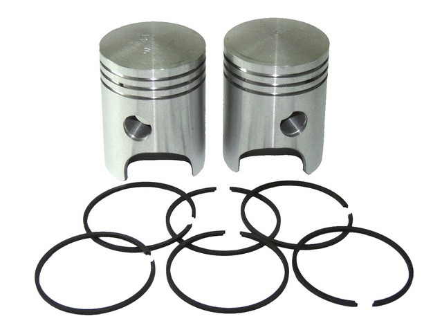 Piston set R+L with rings 58,00, tenon 16 - Jawa 638-640