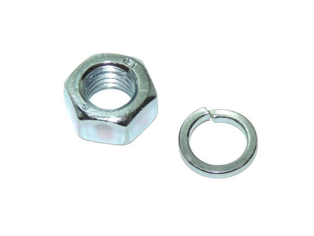 Nut of front wheel axis M12 with washer, ZINC - Pérák