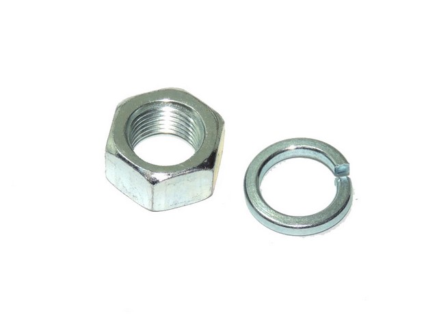 Nut of rear wheel axis M16 with washer, ZINC - Pérák