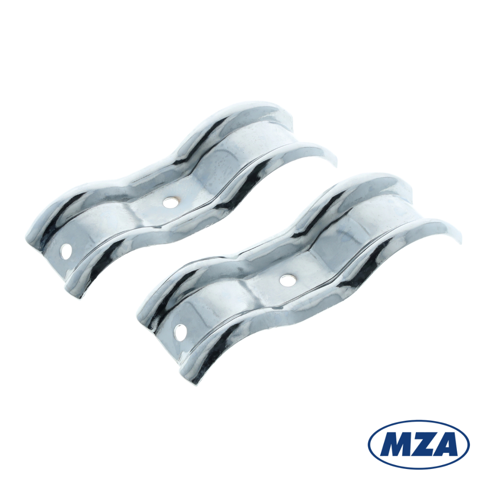Induction coil holders (2pcs), CHROME (MZA) -  Simson S50, S51, S70