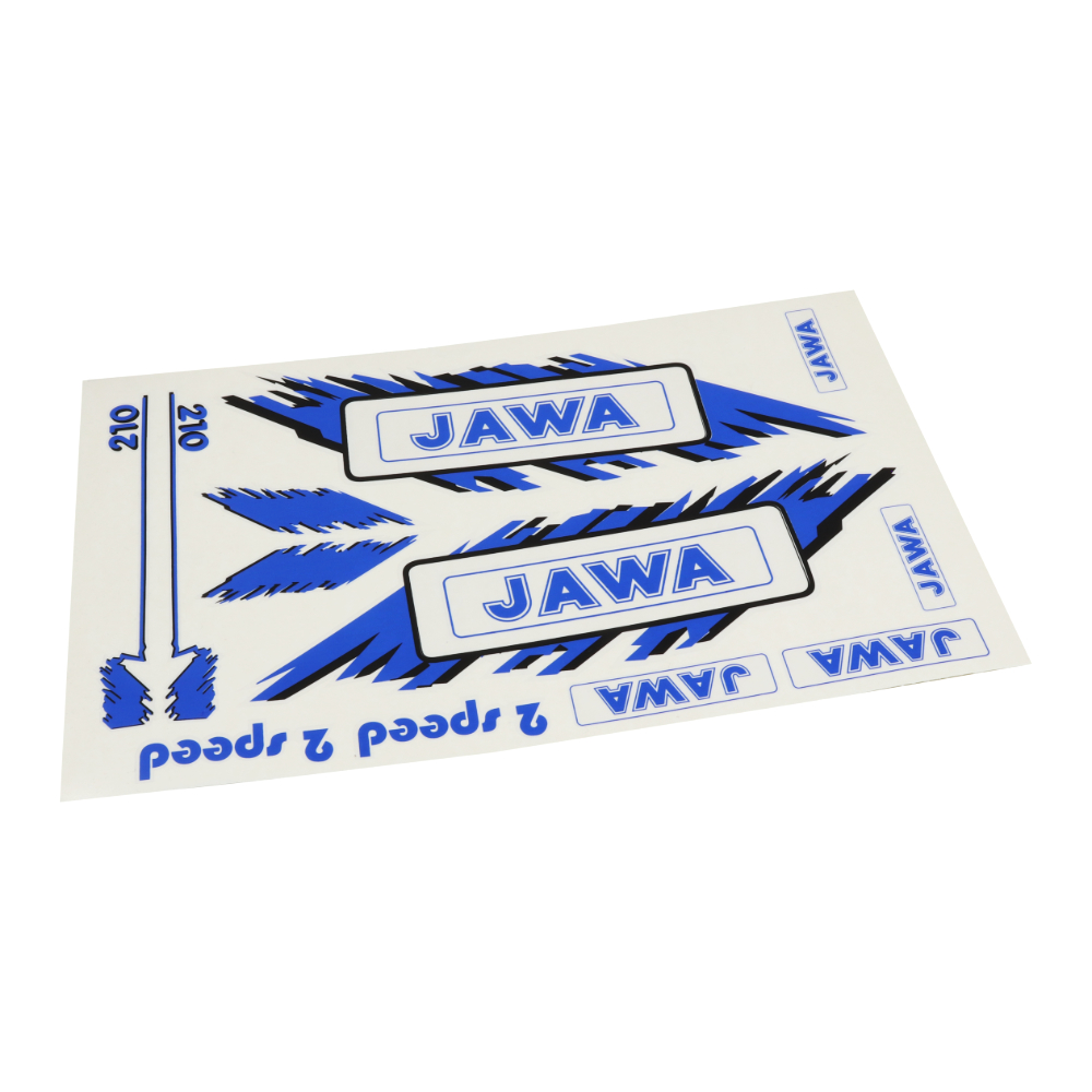 Set of stickers (JAWA), BLUE - Babetta 210