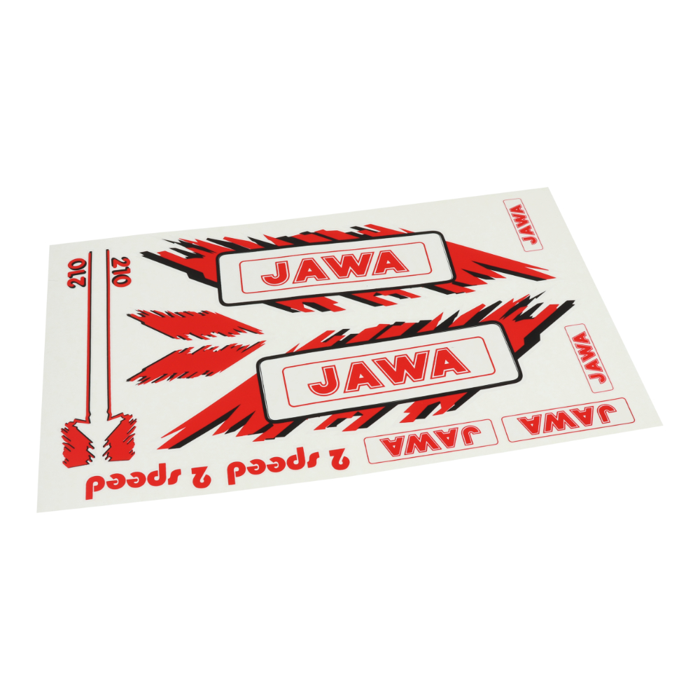 Set of stickers (JAWA), RED - Babetta 210