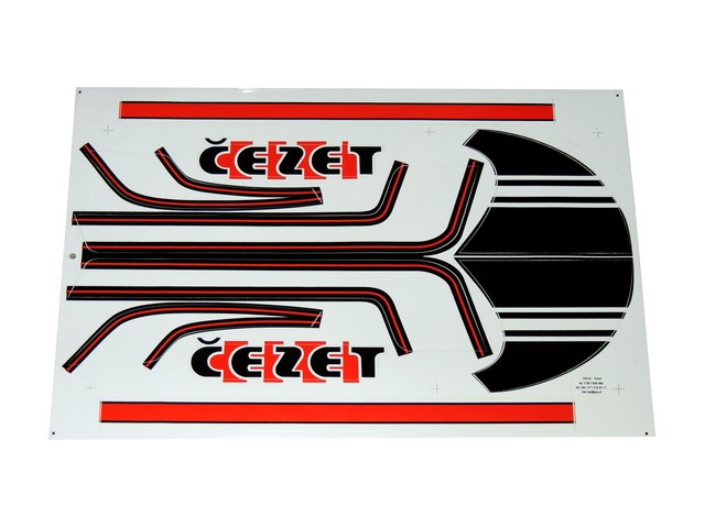 Set of stickers, RED/BLACK - ČZ 472