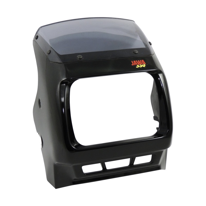 Mask of front lamp, complete BLACK - JAWA 350 640