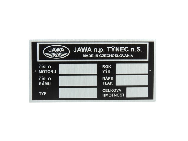 Type label - JAWA 350 634