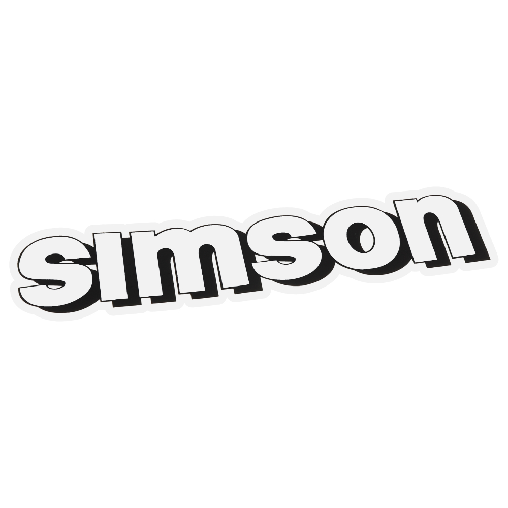 Sticker of fuel tank, WHITE - Simson