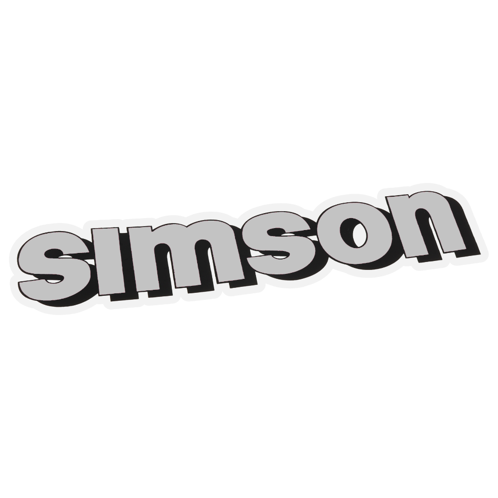 Sticker of fuel tank, SILVER - Simson
