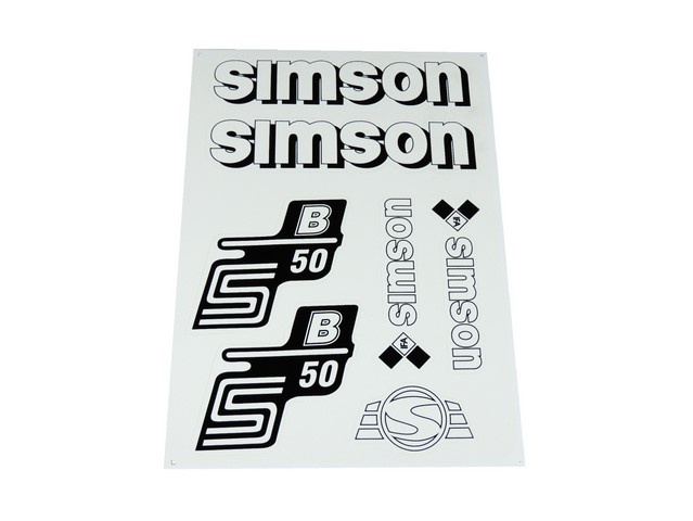 Stickers set S50 B (IFA), WHITE - Simson S50