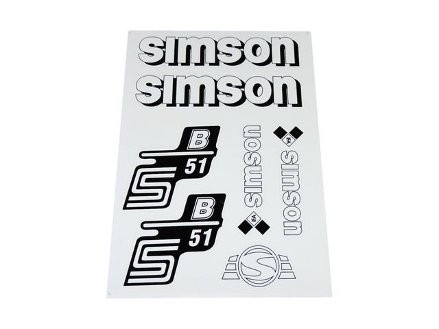 Stickers set S51 B (IFA), WHITE - Simson S51