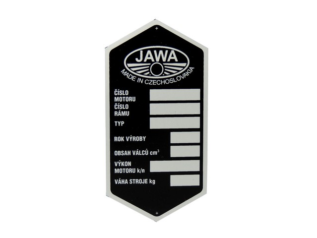 Type label, PRINTED - JAWA