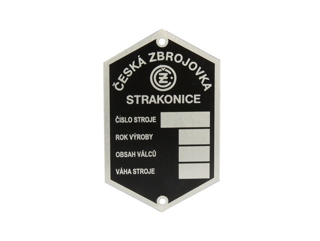 Label type, ETCHED (STRAKONICE) - ČZ 125/150 B,T,C