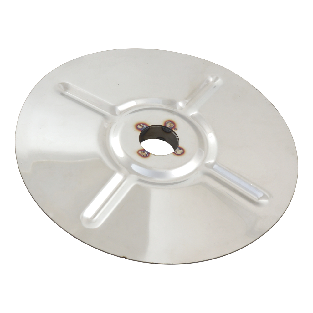 Rear rosette cover (185mm), STAINLESS - JAWA Kývačka, Panelka
