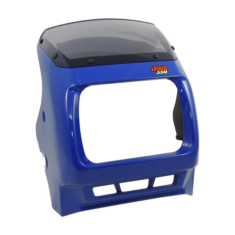 Mask of front lamp, complete BLUE - JAWA 350 640