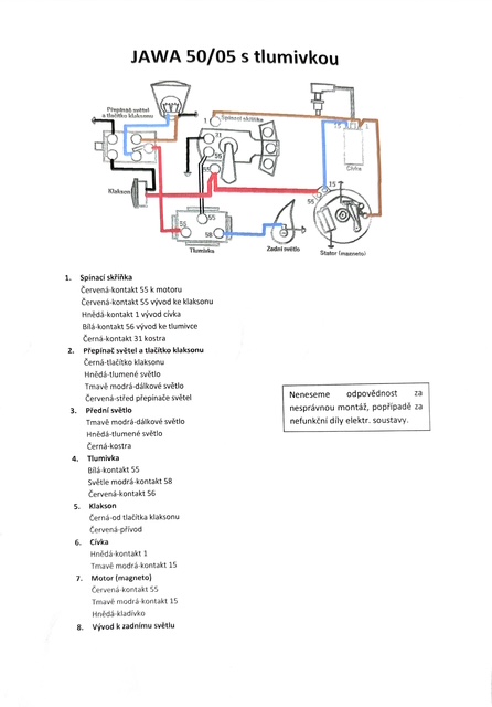 Wireharness - JAWA 50 05