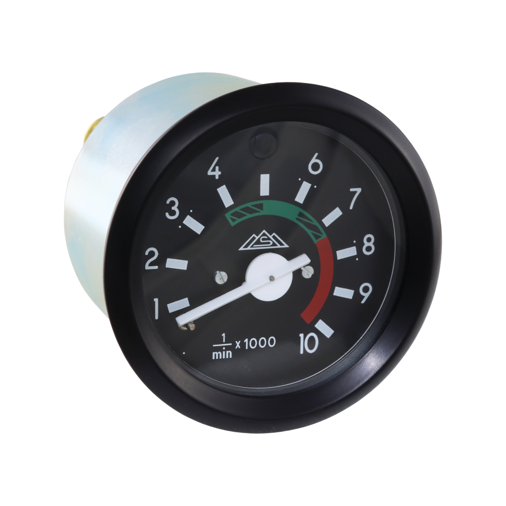 Rev-counter (10000 RPM), BLACK FRAME (MZA) - Simson S51, S53, S70