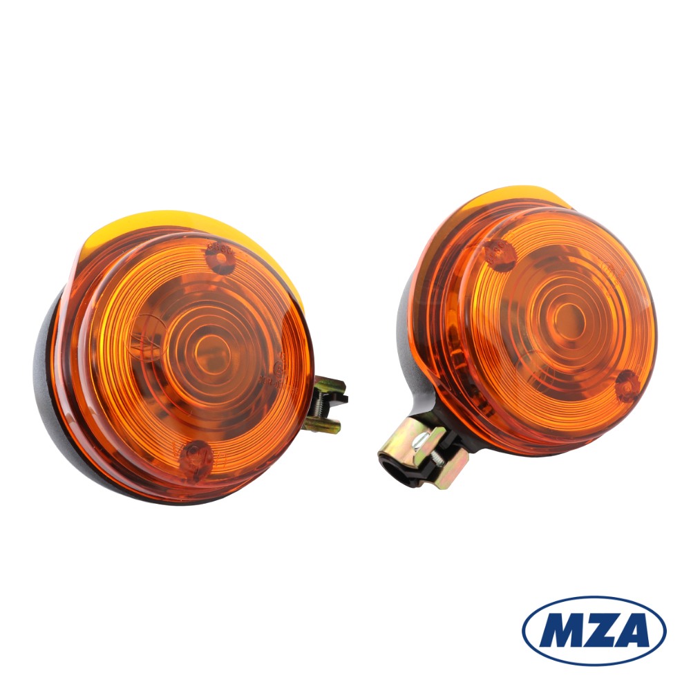 Set of winkers, FRONT, ORANGE (MZA) - Simson, MZ