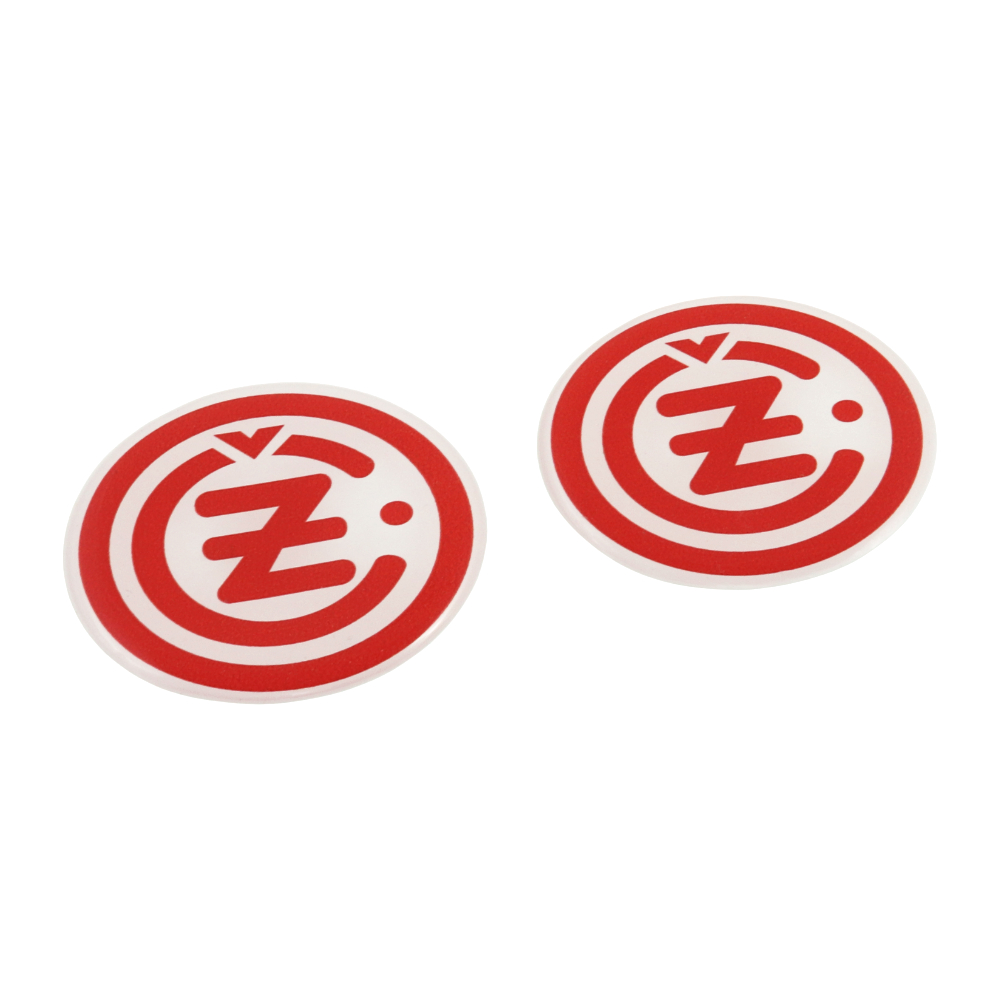 Sticker "3D effect", RED-WHITE (2 pcs) - ČZ logo