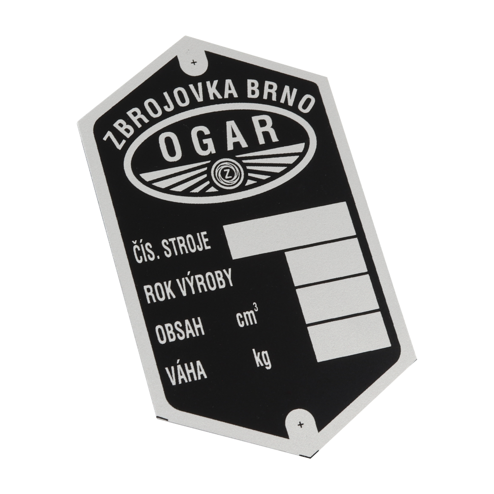 Frame label (printed), BLACK - Ogar