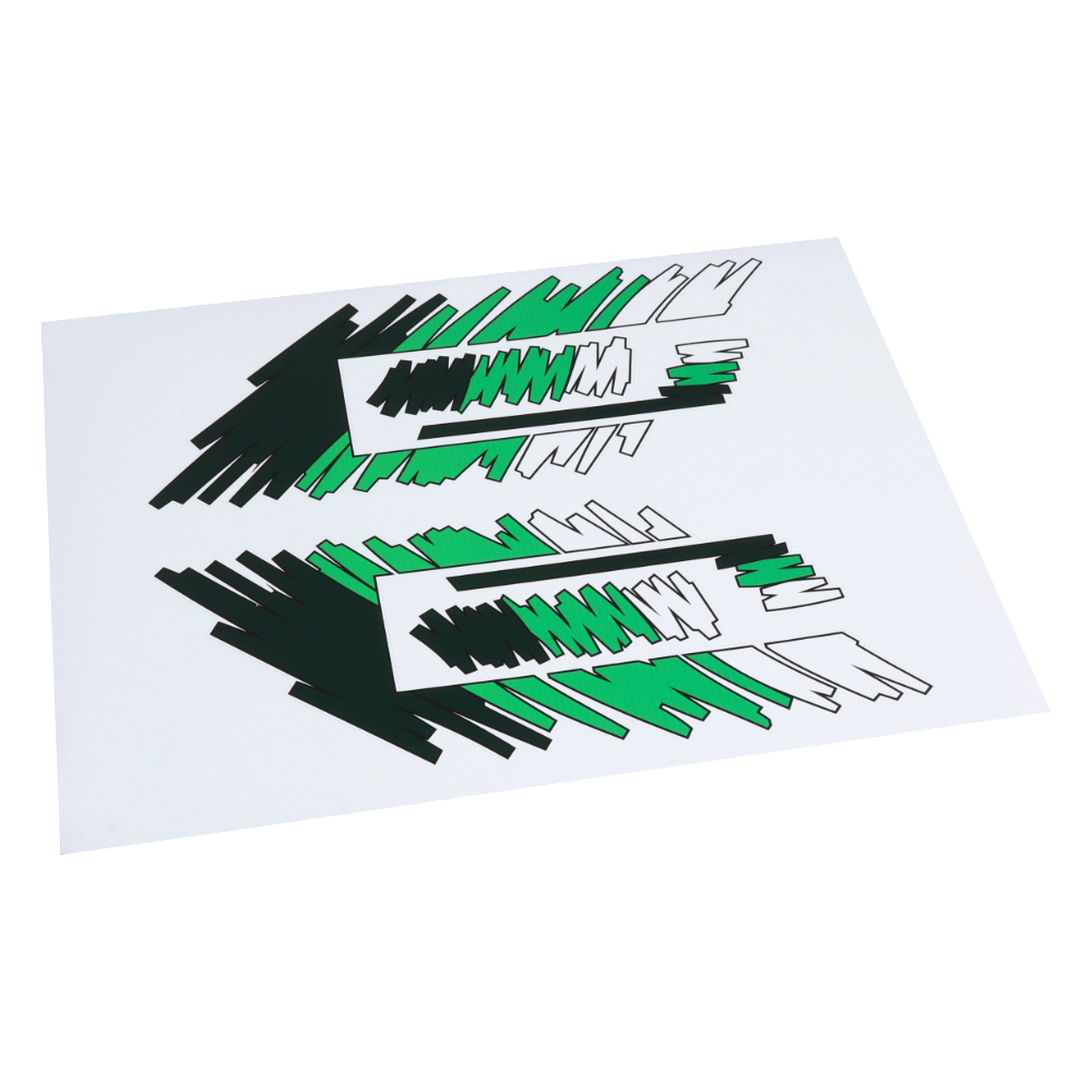 Stickers of fuel tank (smudges), GREEN - Babetta