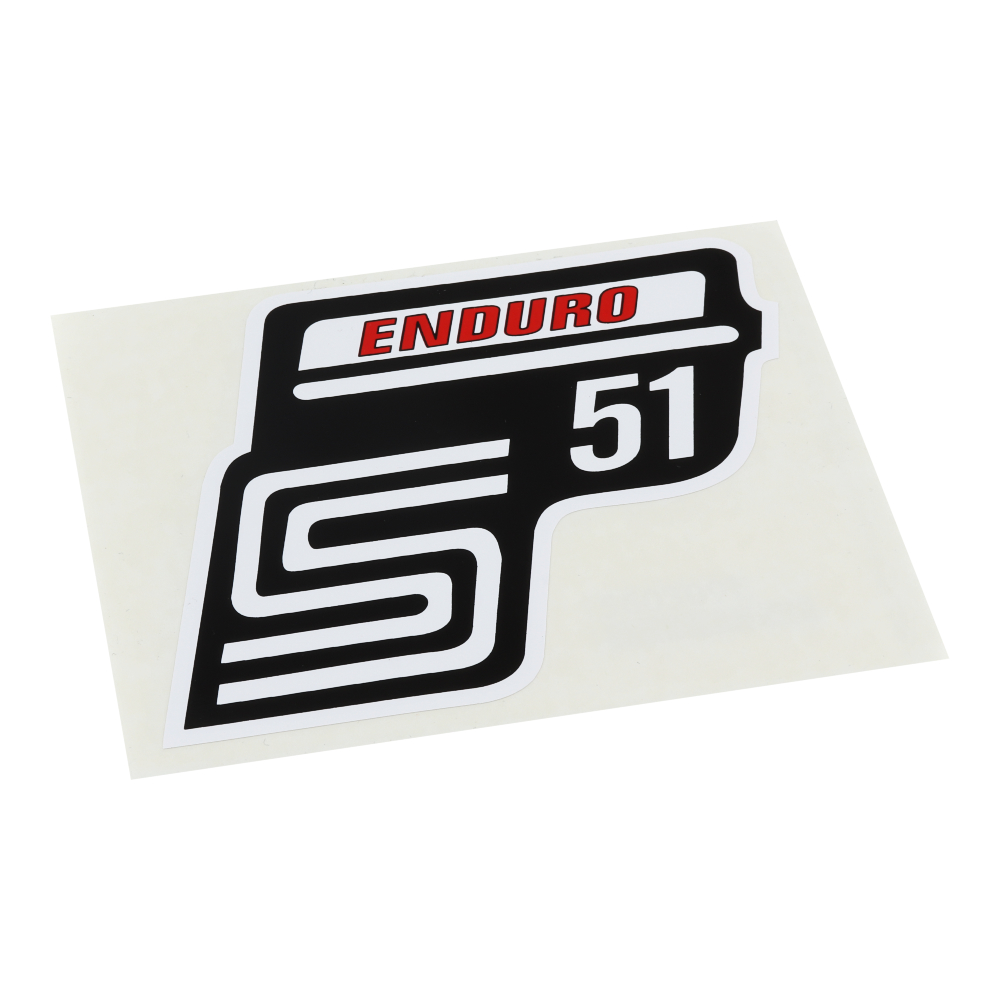 Sticker of cover ENDURO, RED (type 2) - Simson S51