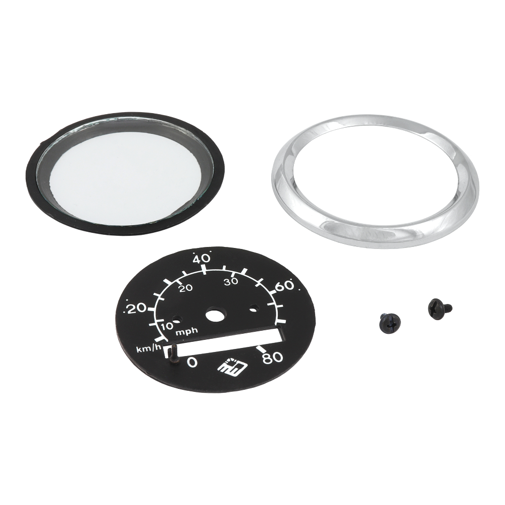 Repair kit of speedometer 80km/h, BLACK DIAL - Babetta