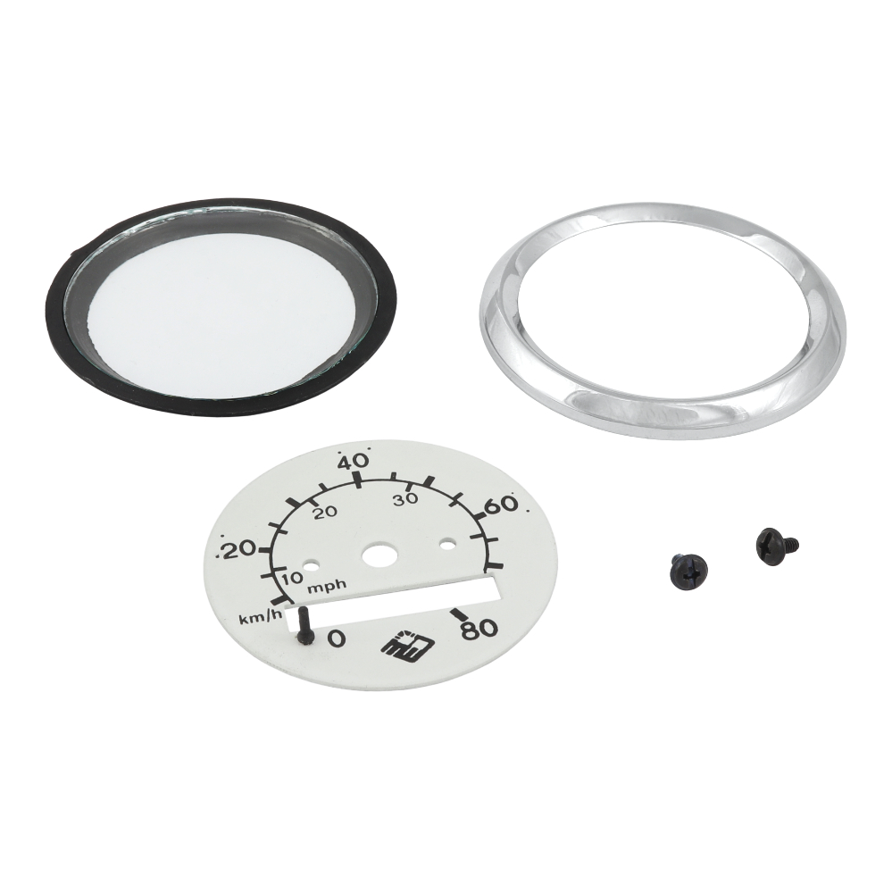 Repair kit of speedometer 80km/h, WHITE DIAL - Babetta