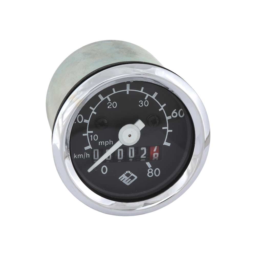 Speedometer (80 km/h), black dial - Babetta