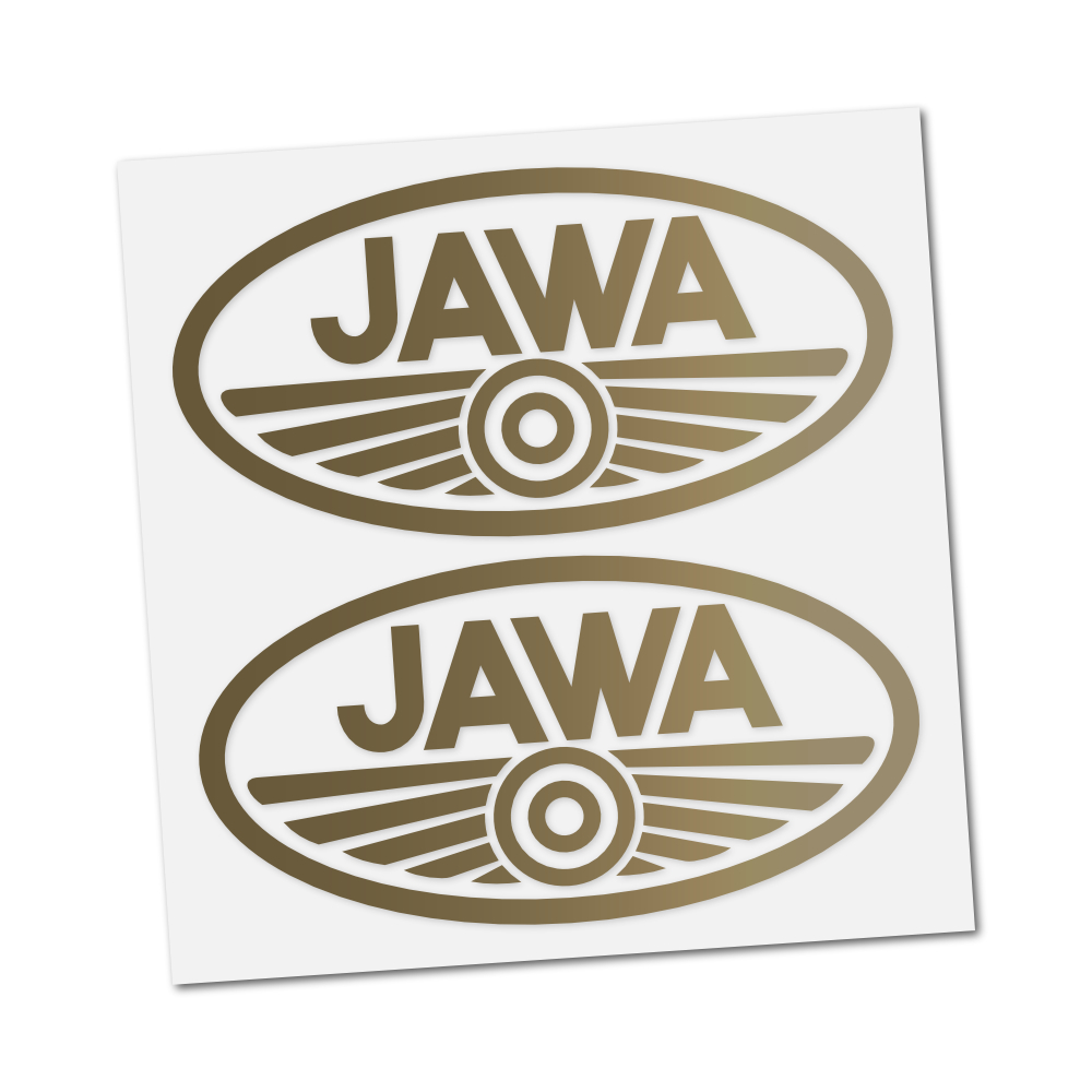 Sticker JAWA (logo), GOLD (2pcs)