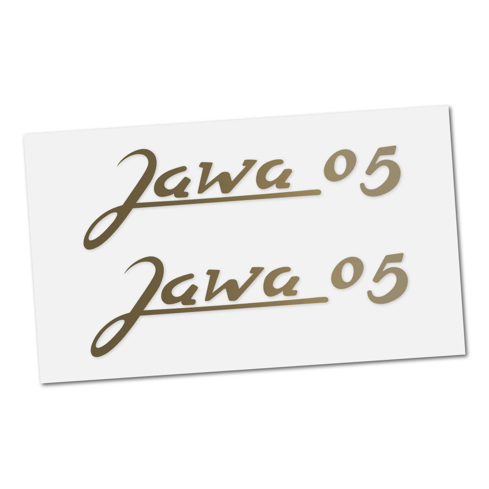 Sticker JAWA 05 (inscription), GOLD (2pcs)