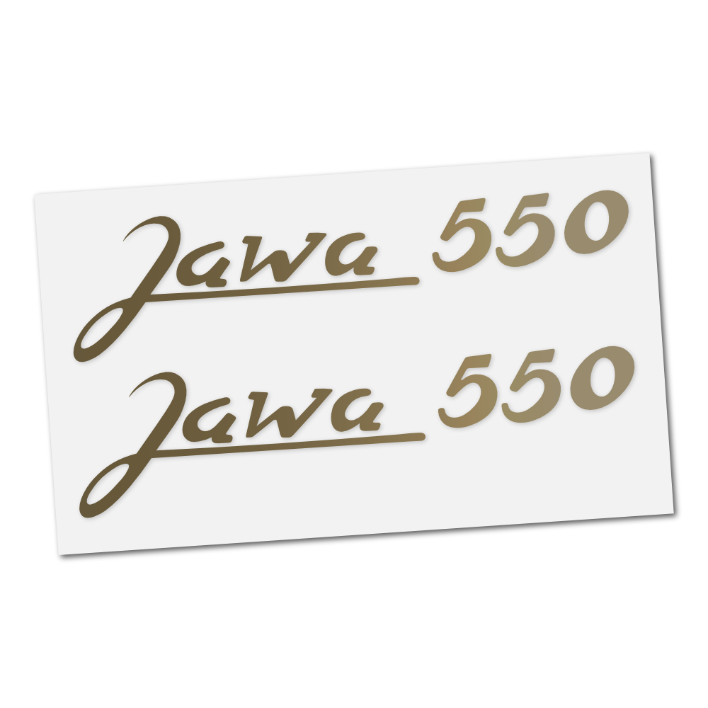 Sticker JAWA 550 (inscription), GOLD (2pcs)