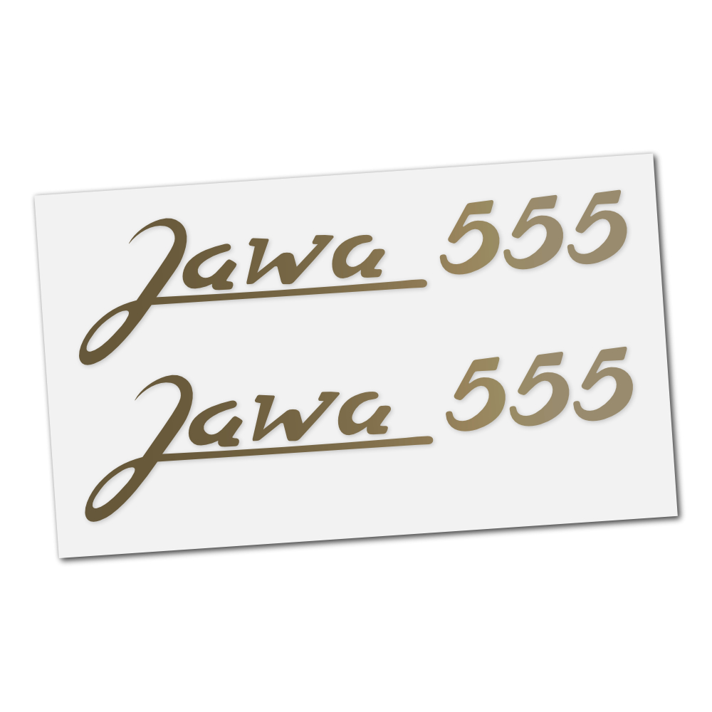 Sticker JAWA 555 (inscription), GOLD (2pcs)