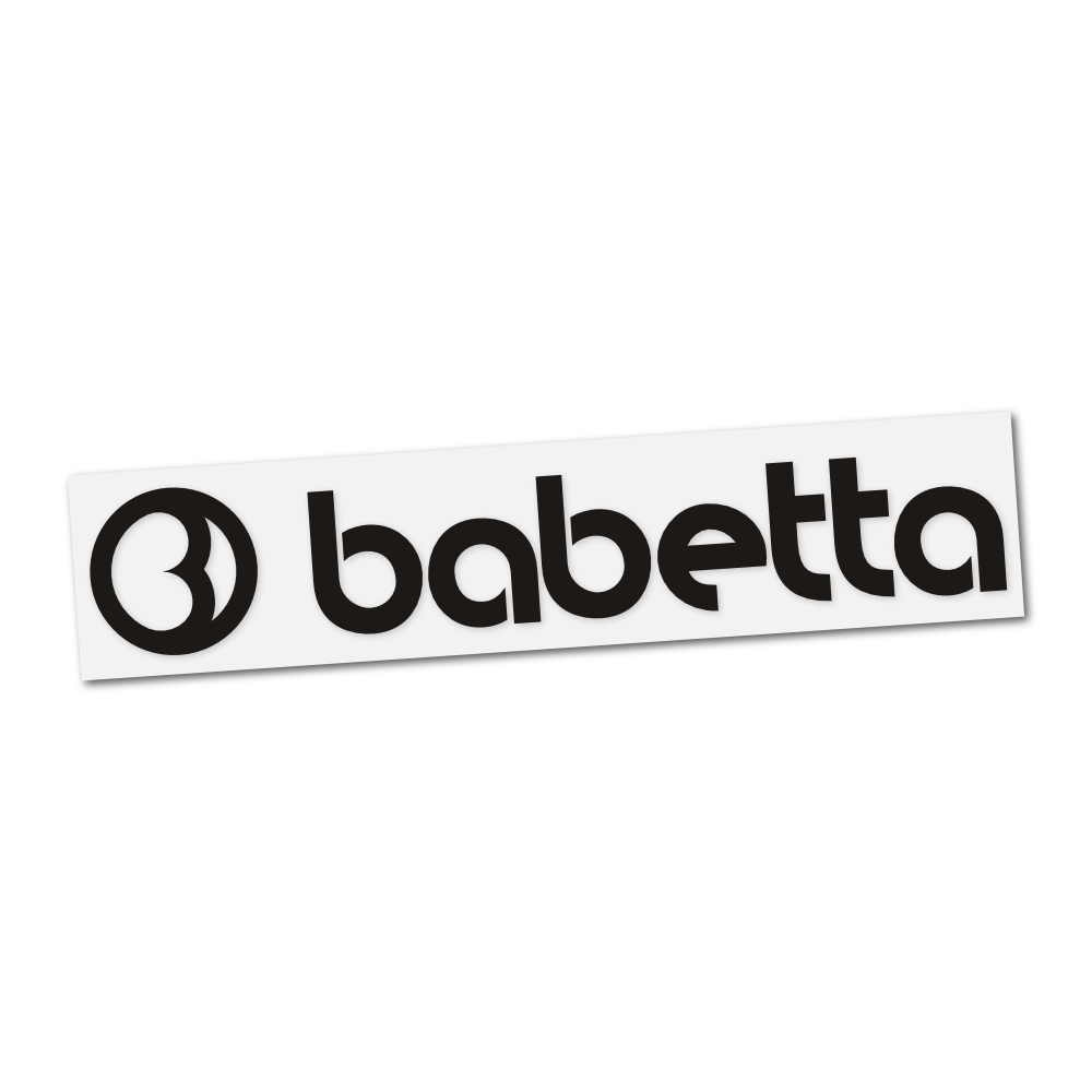 Sticker of fuel tank Babetta (inscription), BLACK (1pc)