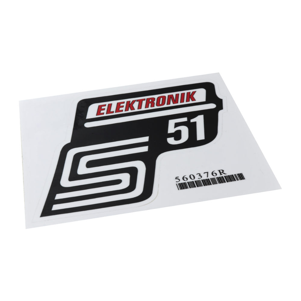 Sticker of cover ELEKTRONIC, RED - Simson S51