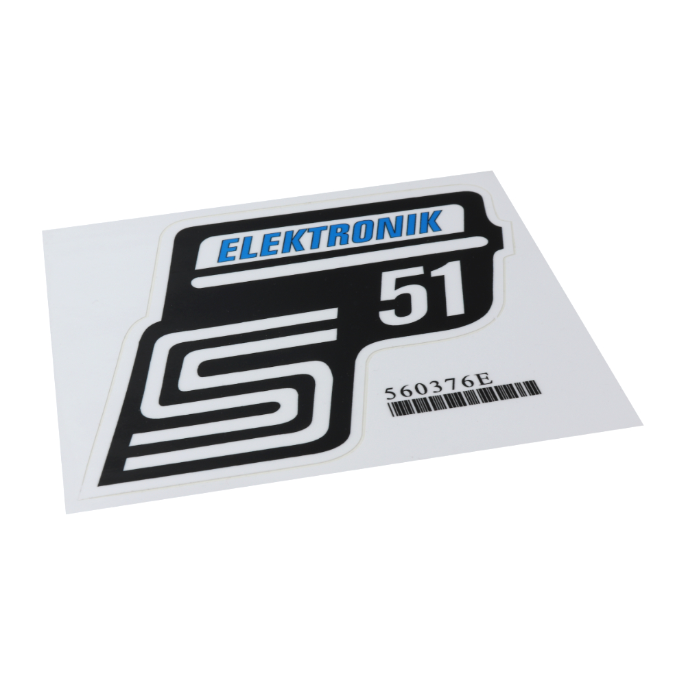Sticker of cover ELEKTRONIC, BLUE - Simson S51